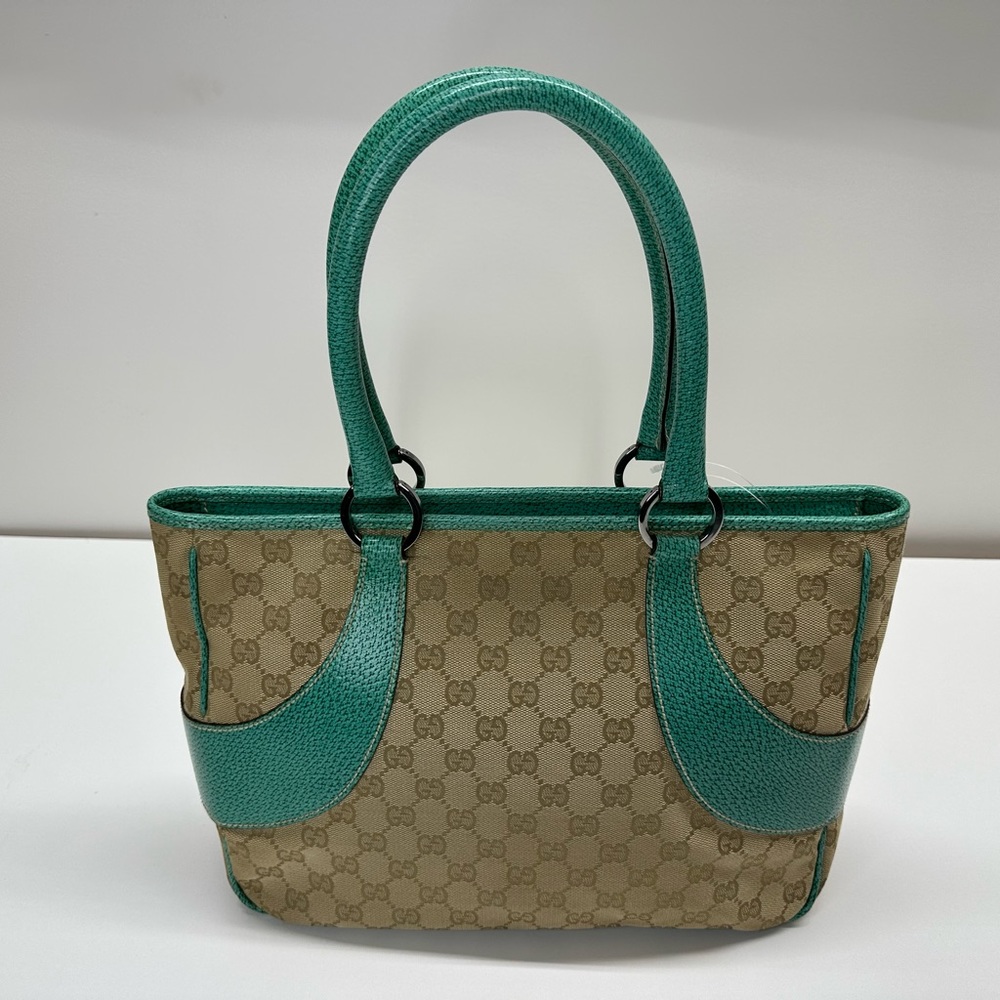 Gucci GG Tote Bag Canvas Leather